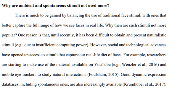 Much needed work by Dawel et al in BRM surveying the use of face stimuli in research. 

Great to have some numbers for when we next complain about the overuse of neutral, artificial, static images of faces in person perception research. 

researchgate.net/profile/Amy-Da…