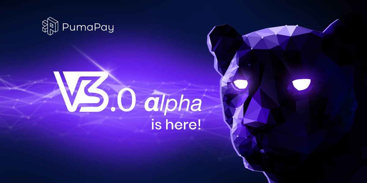 PumaPay's tweet photo. PumaPay is proud to introduce the next generation of its protocol, PumaPay V3.0 alpha. 🍾 🥳 

Learn more about our alpha in our latest blog post 👉 https://t.co/Itudfvj85G https://t.co/kl2EZCvJAn