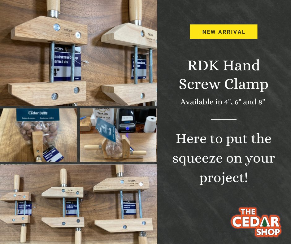 TheCedarShop's tweet photo. For more information on pricing and availability of this or any other product please visit us in store or contact us at: 

info@cedarshop.com
             or
(403) 243-5720

#clampswithoutcompromise #yyc #clamps#woodenclamp#woodworking
#buildingmaterial https://t.co/KjDCyFHd53