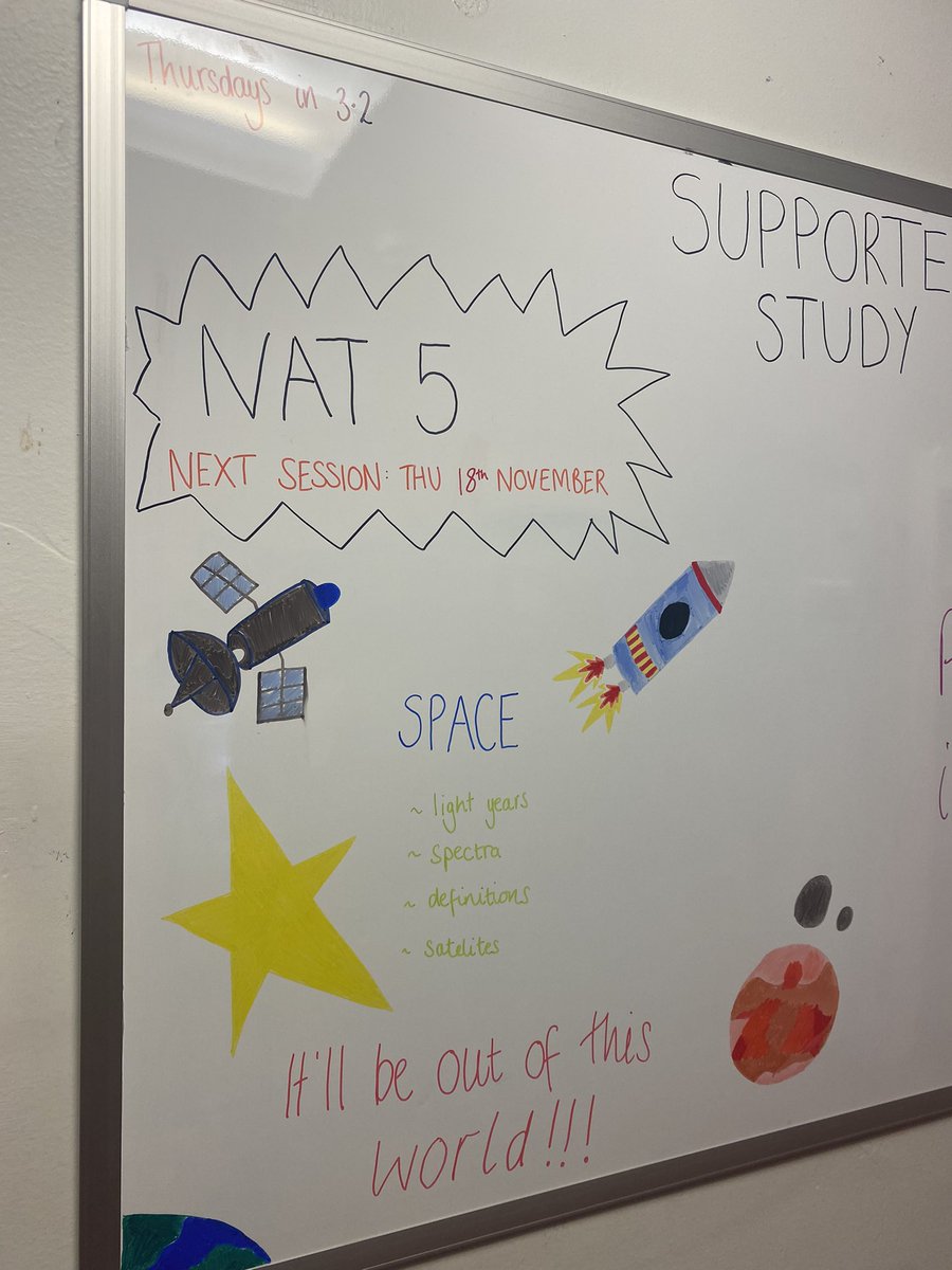 Supported study next week
National 5: Space🪐🛰🚀
Higher: Projectiles ⚽️🎾