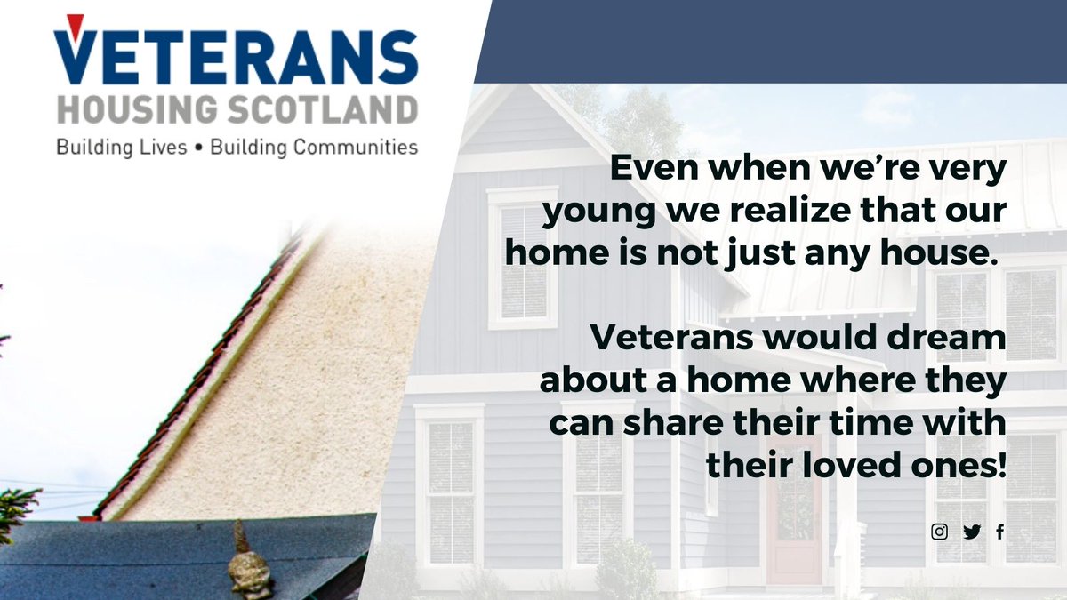 VHScotland's tweet photo. A home is just a place where we leave our own mark. 

We have to try and help our veterans find their sense of belonging! 

To get in touch you can contact us at supportmanager@vhscot.org.uk for any property inquires!

#Scotland #veterans #uk #supportuk #helpinghand https://t.co/6eYyZxFsYN