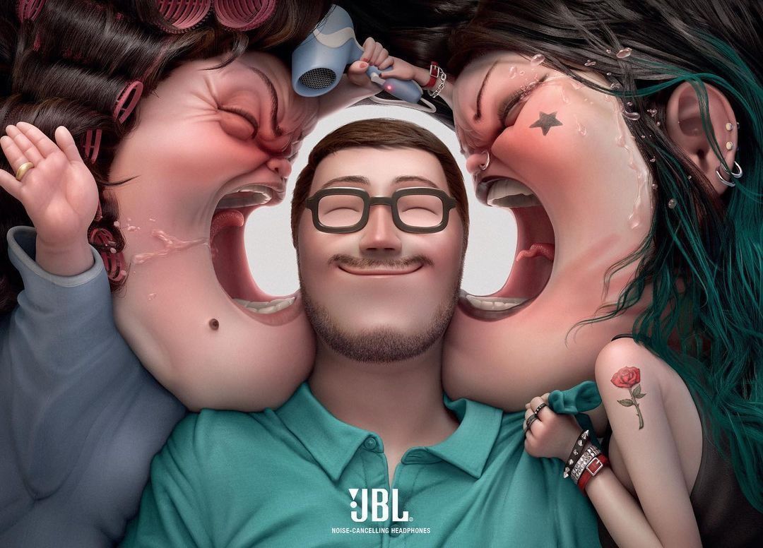 FLBarbella's tweet photo. #creativity This is how you market noise-cancelling headphones. Well done JBL. https://t.co/e2nqvbkjKx