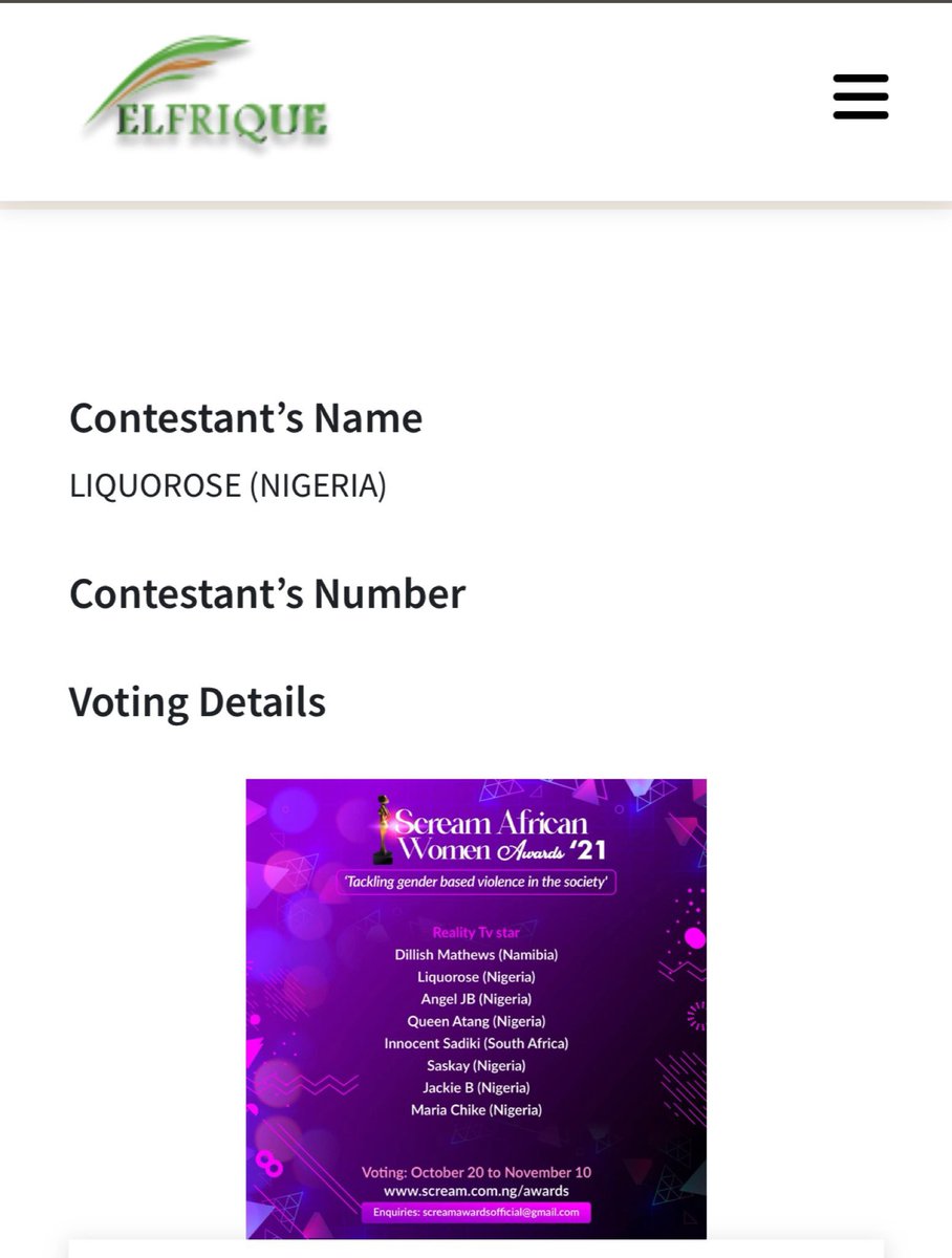 RosseyJmt's tweet photo. Liquorose has been nominated for #ScreamAwards,please VOTE for her🙏❤️
REALITY TV STAR  
PERSONALITY OF THE YEAR
CELEBRITY SENSATION OF THE YEAR

100N per vote
🗳:https://t.co/hY7hMc7LAc
Ends 15/11

Let’s bring this home🕺

LIQUOLIONS VOTE LIQUOROSE
#SingItLikeLiquorose
#EmmaRose https://t.co/8CfLWpjXKP