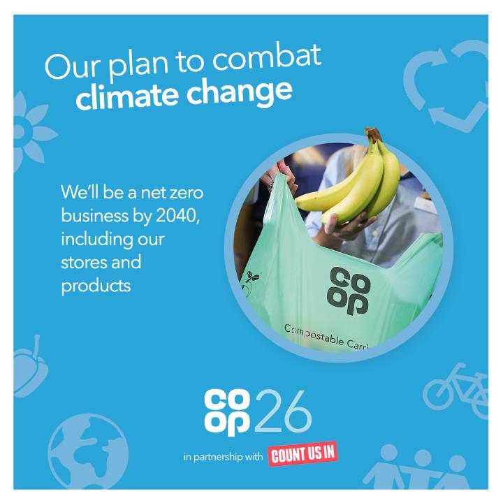 Have you seen that <a href="/coopuk/">Co-op</a> will be a net zero business by 2040, including their products 💚 #Cop26 #ItsWhatWeDo

You can see more on Co-op's commitment to combat climate change here coop.uk/3CEMSYn