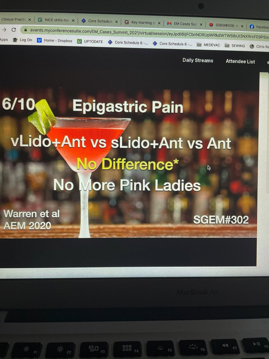 No more pink ladies for epigastric pain! #EMCSum21