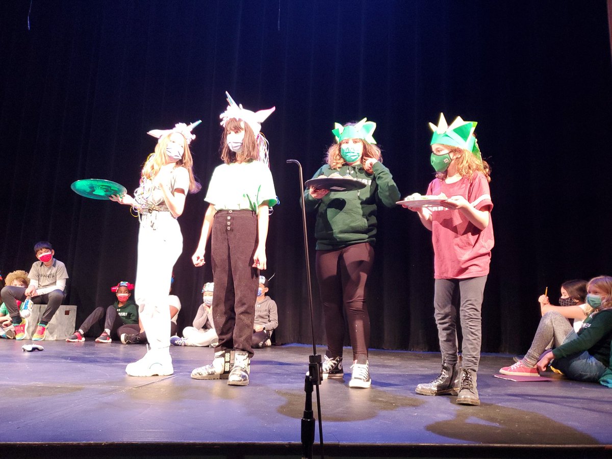 RBWolfHeyman's tweet photo. Last week our fabulous 5th grade leaders entertained and educated the Lower School with an original play about our @brimmerandmay Core Values! We were so proud of our 5th graders on their return to the STAGE and the audience had a blast! @BrimmerArts https://t.co/RCNkhrYsai