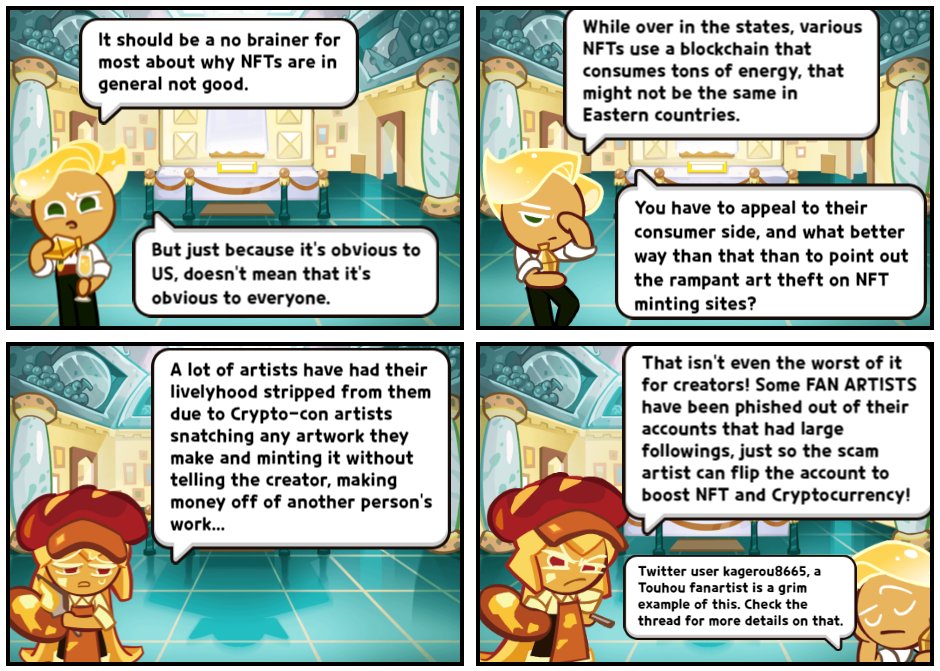 CaylePolin's tweet image. #StopCookieRunNFTs
Probs a lil wordy, but wordy's my game.
 -fingerguns away-