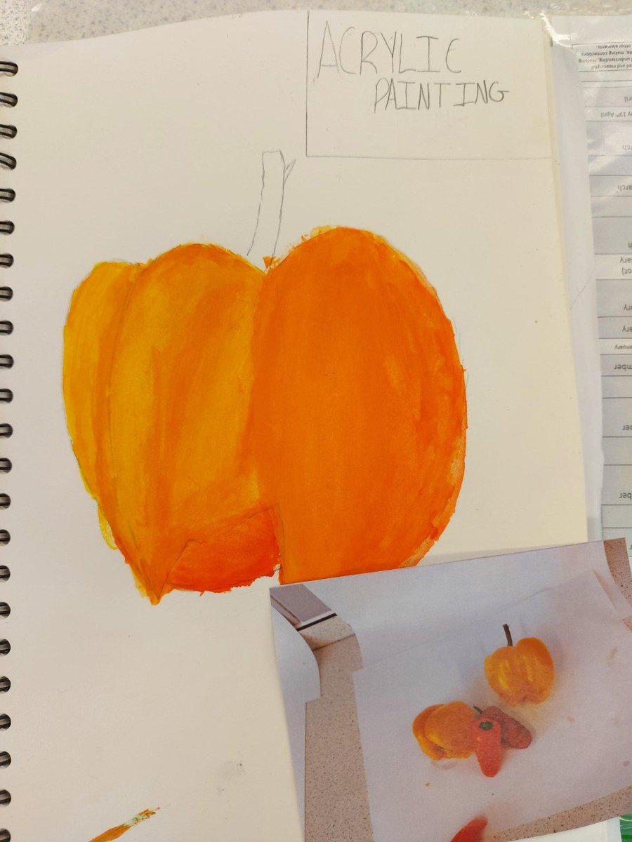 SSA_ADT's tweet photo. Below is 10A's Acrylic Pepper painting part way completed. They have been working on looking for different tones on the surface of the objects and applying it to their work. https://t.co/o5QLVzZ2Jf