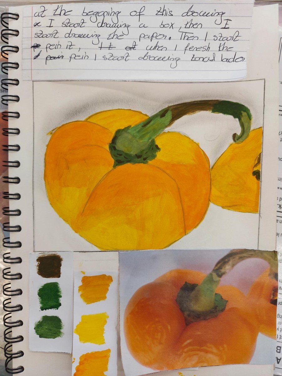 SSA_ADT's tweet photo. Below is 10A's Acrylic Pepper painting part way completed. They have been working on looking for different tones on the surface of the objects and applying it to their work. https://t.co/o5QLVzZ2Jf