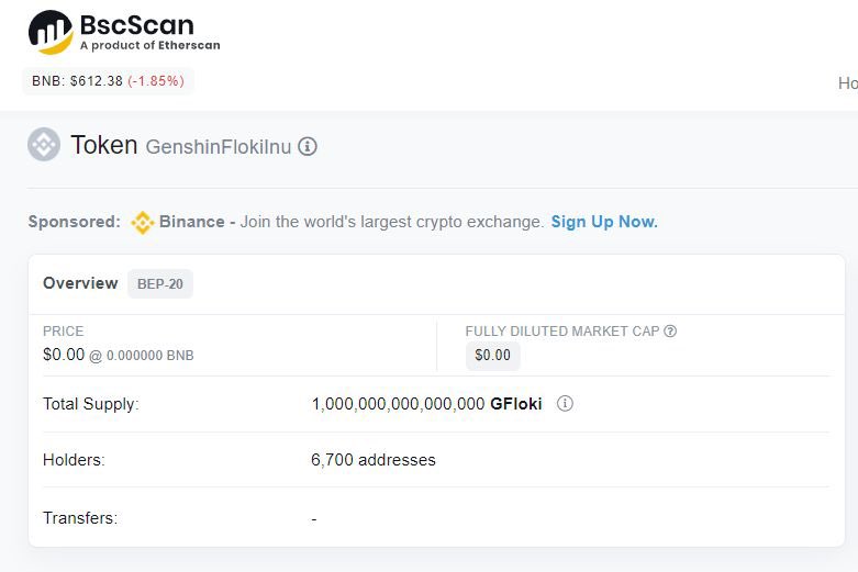 😍6,700 holders in 1 hr after launch
🚀🚀🚀🚀🚀🚀🚀🚀🚀🚀🚀🚀🚀
🔗We will be the best one in BSC chain
Thank u <a href="/cz_binance/">CZ 🔶 BNB</a> <a href="/CoinMarketCap/">CoinMarketCap</a> 
<a href="/elonmusk/">Elon Musk</a> 

#GFLOKI #BNB #BSC #BSCGem