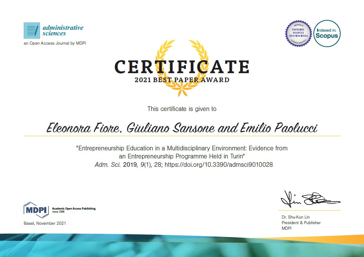 I am glad and honored to discover that our #paper has won the #BestPaperAward <a href="/AdmSci_MDPI/">Administrative Sciences</a> 

👉 Here is the link to our #publication: doi.org/10.3390/admsci…