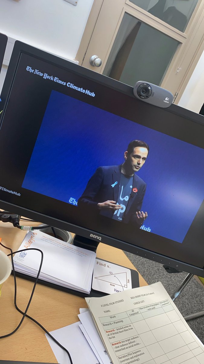 #NYTClimateHub Massively excited to tune in to hear about education and climate change as part of COP26. And always good to see a familiar face! <a href="/robin_macp/">Robin Macpherson FRSA 🧡</a>