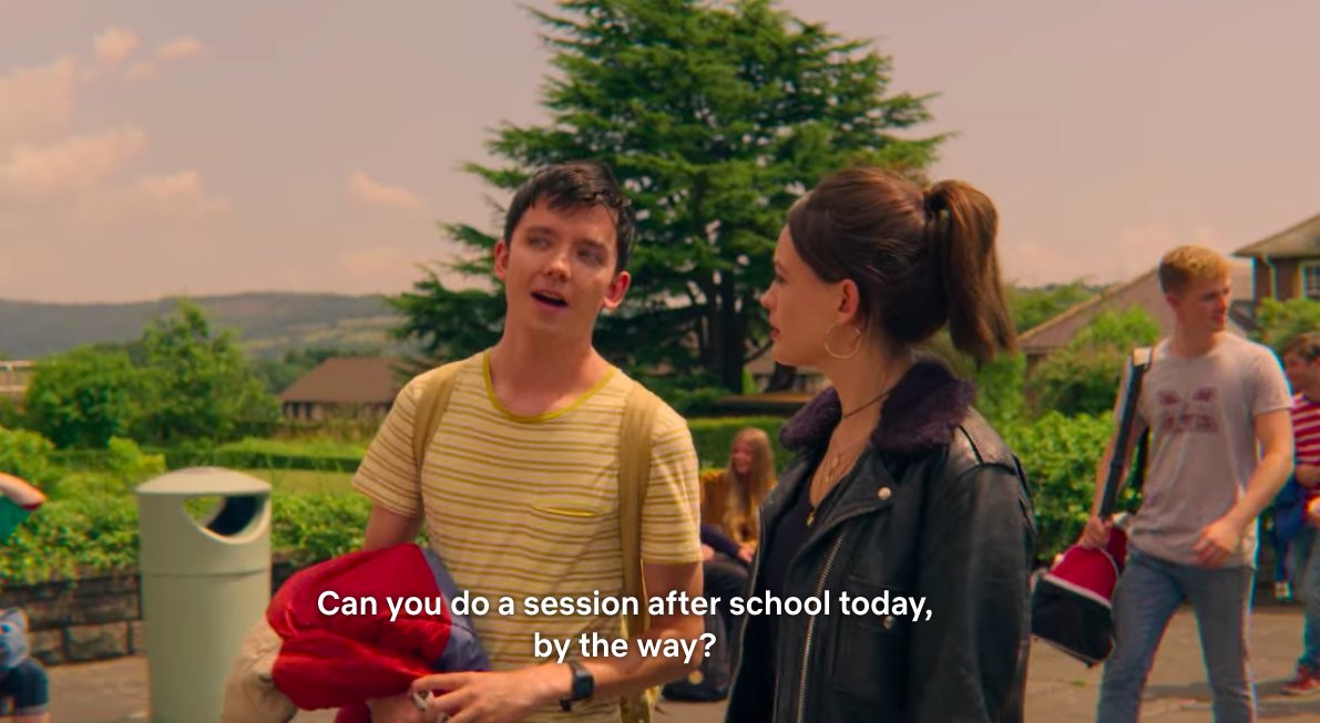 wowsoboring_'s tweet photo. maeve wiley going from denial to acceptance in one episode; a thread (S02 E02)

part 1: acting cool until your smile completely vanishes https://t.co/p7hhFYYr3S