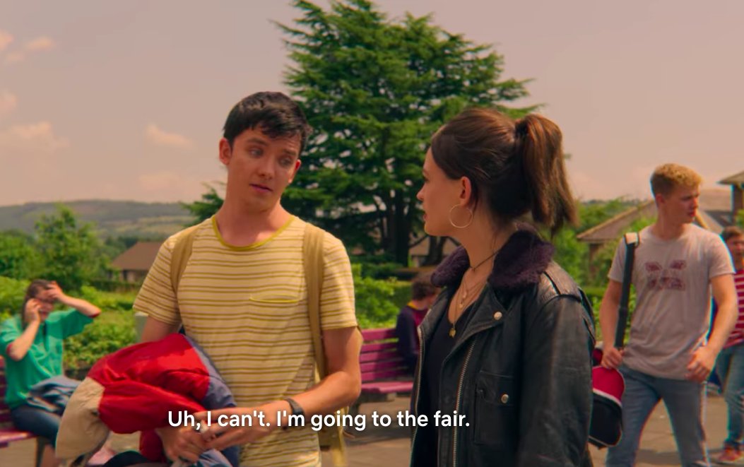 wowsoboring_'s tweet photo. maeve wiley going from denial to acceptance in one episode; a thread (S02 E02)

part 1: acting cool until your smile completely vanishes https://t.co/p7hhFYYr3S