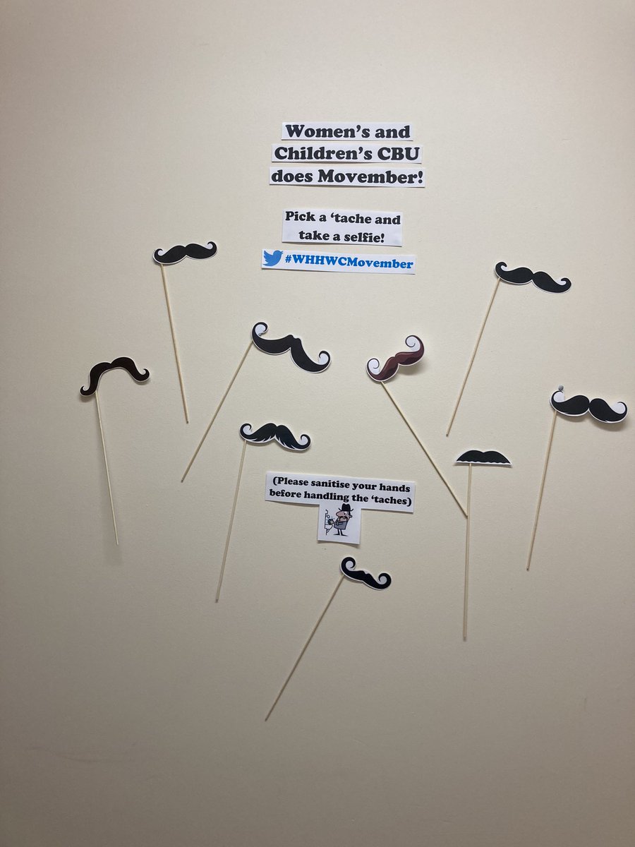 cloughmannhs's tweet photo. Women’s and Children’s are supporting Movember! #WHHWCMovember 
It’s time to talk about mens health 🥸💙 @WHHNHS https://t.co/zoLuW8zwf8