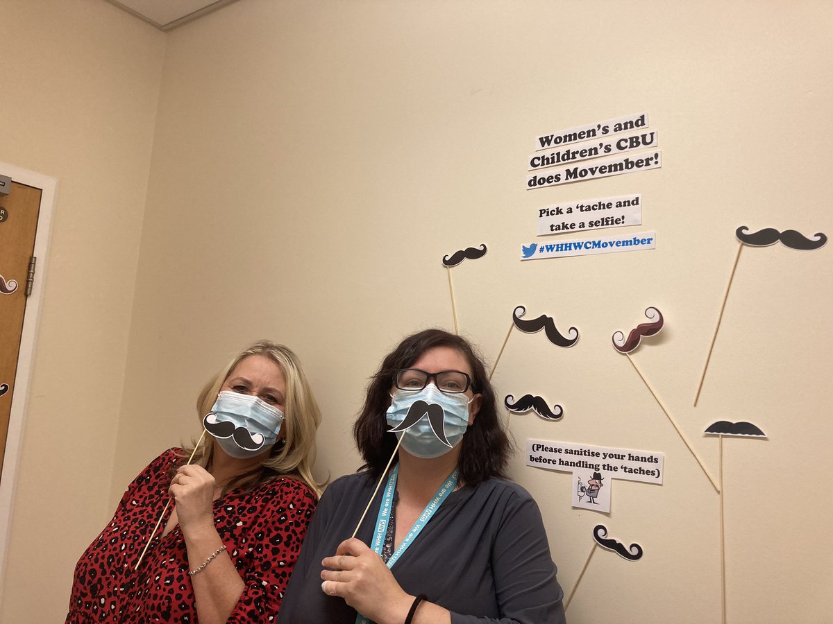 cloughmannhs's tweet photo. Women’s and Children’s are supporting Movember! #WHHWCMovember 
It’s time to talk about mens health 🥸💙 @WHHNHS https://t.co/zoLuW8zwf8