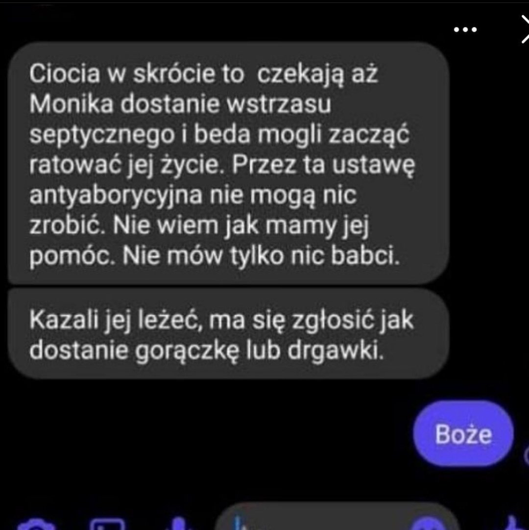 sensualitymalik's tweet photo. kolejna kobieta moze skończyć jak świętej pamięci Iza która w 22 tygodniu ciąży przyjechała do szpitala po czym zmarł zarodek a następnie owa kobieta która osierociła córke i zostawiła męża, jest mi normalnie brak słów #anijednejwiecej 

instagram @ karolinakp https://t.co/Ol7okSCziS