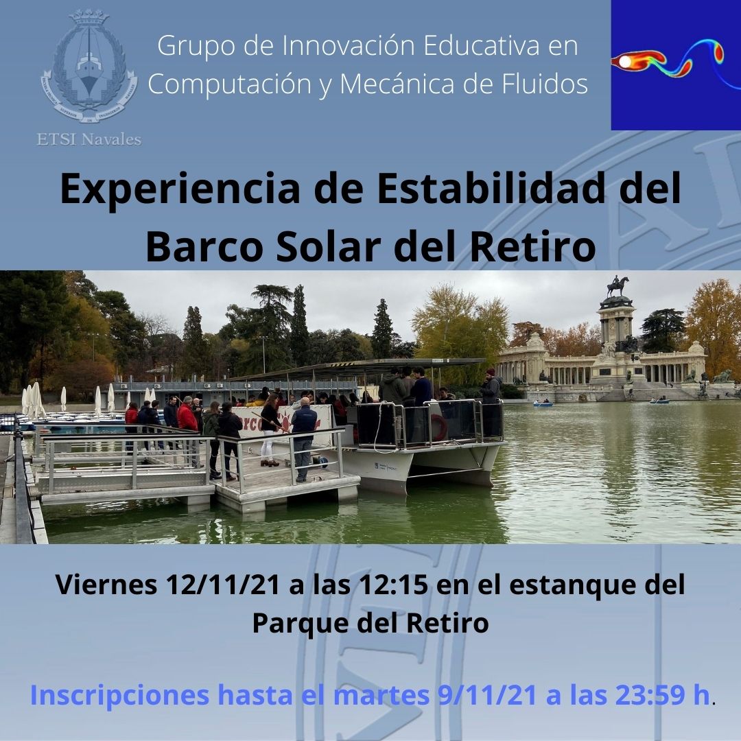 ETSIN_Oficial's tweet photo. Experiencia de Estabilidad del Barco Solar del Retiro
organizada por el @giecfdupm para el alumnado de la @ETSIN_Oficial de @La_UPM.

https://t.co/QH2UJwY6ya

#etsinavales #giecfdupm #cehinav #somosupm 
#estabilidaddebuques #innovacioneducativa
#barcosolar #parquedelretiro https://t.co/acC8apszmg