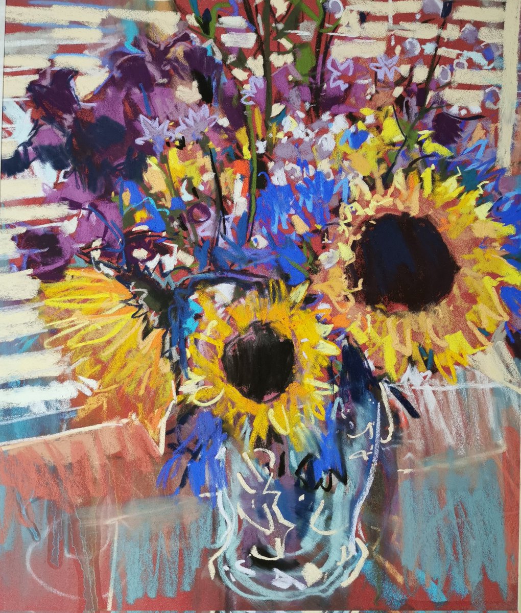New pastel flower painting.
