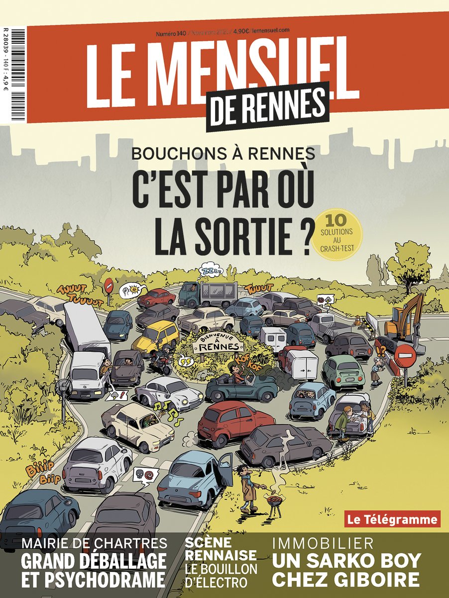 MensueldeRennes's tweet photo. Trambus, covoit', vélo, gratuité, "RER", suppression de la ceinture verte, déconcentration des emplois... @MensueldeRennes a testé toutes les solutions dans les tuyaux pour venir à bout des bouchons à #Rennes... En kiosque ce vendredi @LeTelegramme https://t.co/K4u1GPAzik https://t.co/7Dv99E8WYH