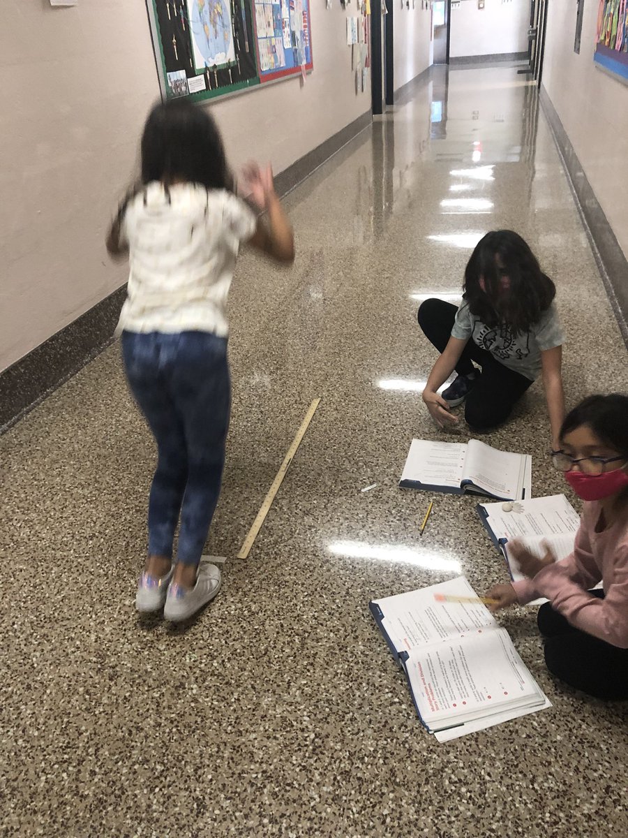 Today in math, we measured the size of our foot and how far we could jump to collect real data. We have some real jumpers! #Mathisfun @Inv3_Math <a href="/martaracing/">Marta García</a> <a href="/CornwellAveES/">CornwellAveES</a> <a href="/WhufsdRams/">Ram Pride</a> <a href="/MrsKarroll/">Mrs. Karroll, NBCT</a>