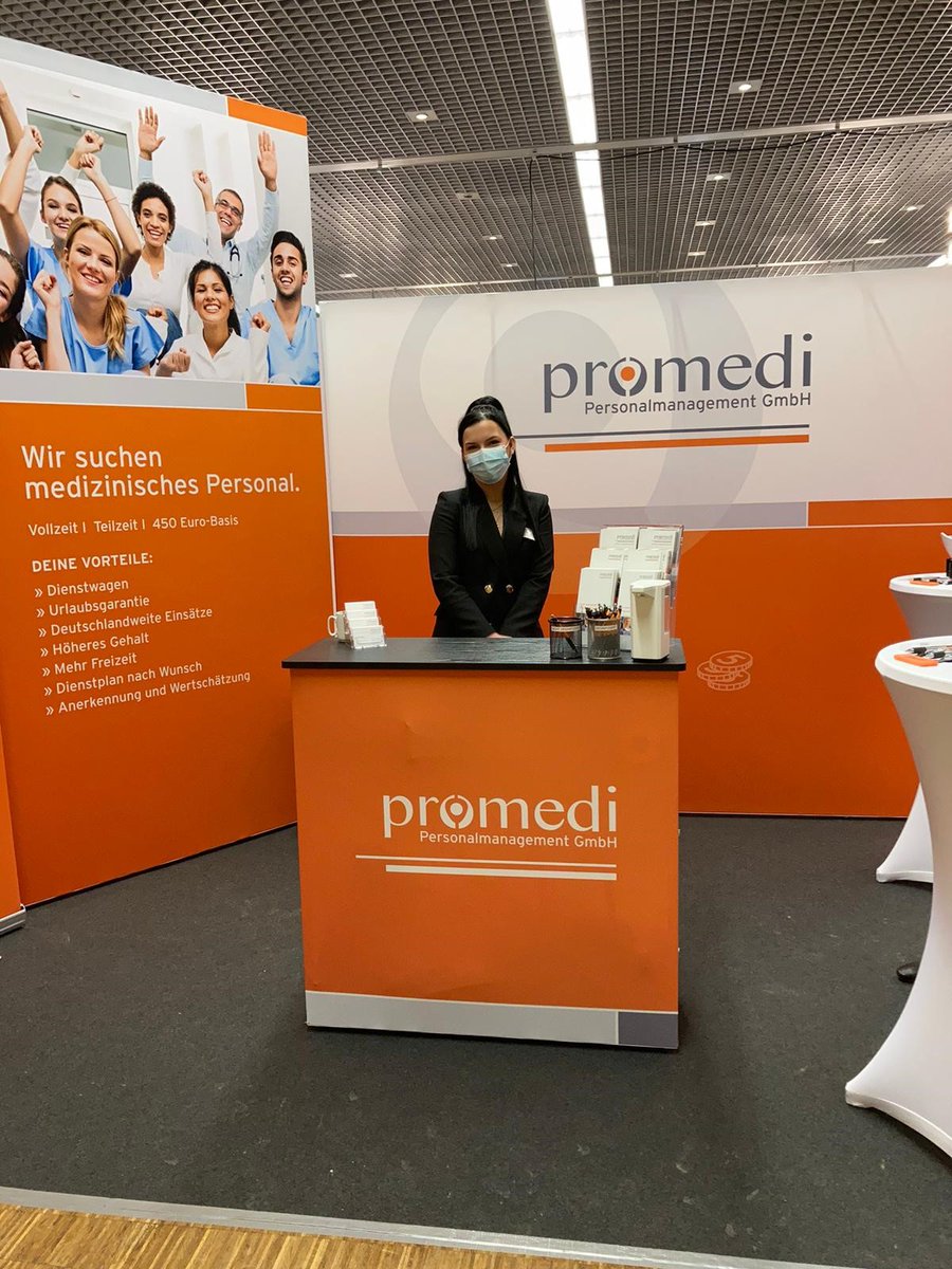 PromediG's tweet photo. Hier mal ein kleiner Einblick, wie es zurzeit bei uns bei der JobMedi Messe aussieht 😊
Kommt uns doch auch mal besuchen 😁

#JobMedi #Hannover #messe #promedi https://t.co/nHhl2hftaX