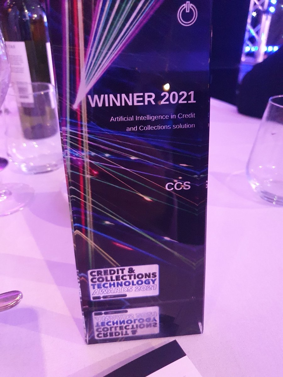 LimitedCcs's tweet image. CCS are now the 2021 #cctechawards2021 Winners for Artificial Intelligence in Credit and Collection solutions.  A huge thank you to all of our clients, and of course the team at CCS.  🏆