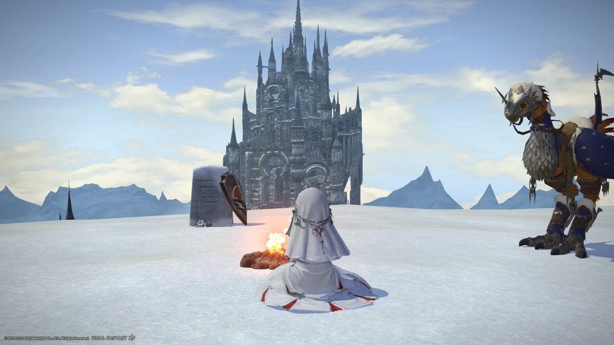 horobikyoske's tweet photo. A moment of silence for those who went ahead in the journey which is this existence #FFXIV #Lala #ForZack #PS4share https://t.co/3BxVzi9I4L