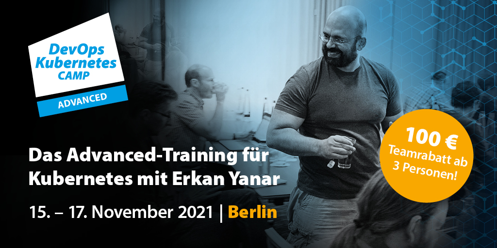 Kubernetes_Camp's tweet image. Kubernetes-High-Level im Herzen Berlins!🔥 Jetzt noch Plätze sichern & das #DevOps Training mit @erkuleswastaken in vollen Zügen auskosten! Im Programm: Effiziente Methoden der #Softwarepaketierung mit #HelmCharts, Operators u.v.m.! Tickets: bit.ly/3GVikEj #k8s #Docker