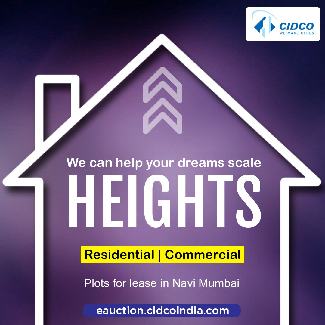 CIDCO_Ltd's tweet photo. CIDCO will help you reach the heights of your dream!
CIDCO has launched Residential cum Commercial plots for lease at prime locations in various nodes of Navi Mumbai.
Visit https://t.co/NZ3xXgvfZi to know more!
#CIDCOBuildingPossibilities #PlotLuckAlert https://t.co/t1BaxmJfJ4