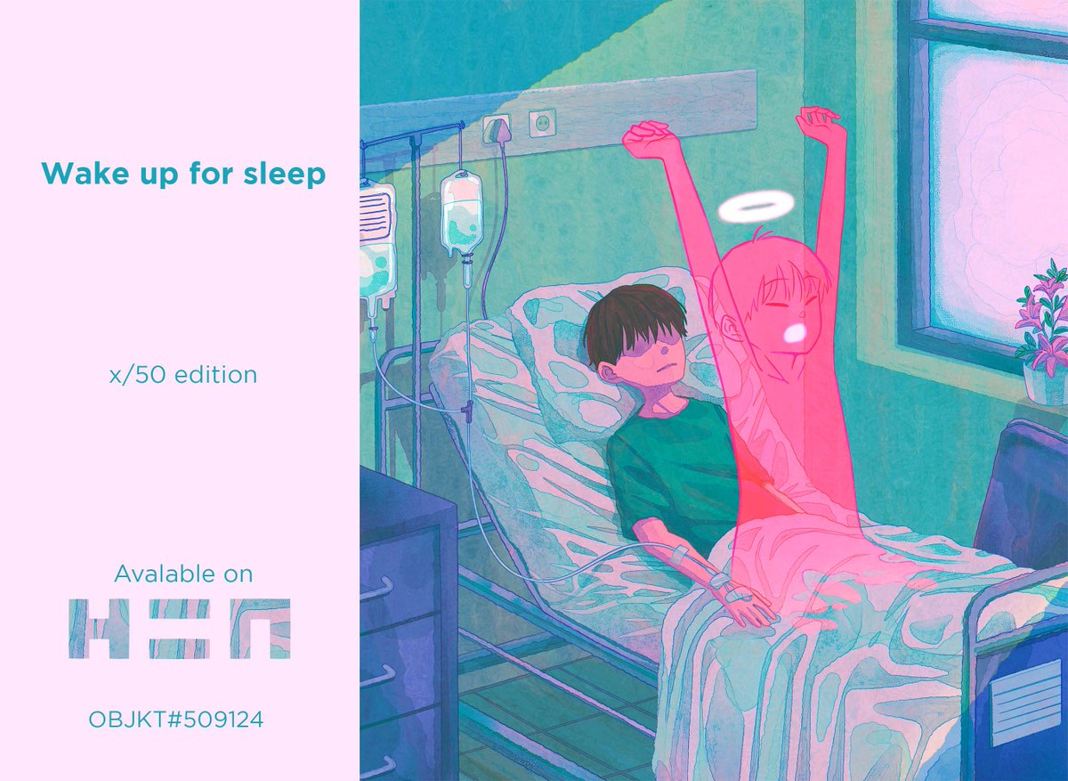 Surprise drop!! to celebrate #hen500k 🥳
Gonna burn unsold in 5 days🔥🔥
"Wake up for sleep"
50 eds
0.5 xtz

hicetnunc.xyz/objkt/509124
or henext.xyz/o/509124

<a href="/hicetnunc2000/">h</a> <a href="/idnft_/">IDNFT</a> @onhicetnunc @metarupa_nft
#NFTs #nftcollector #NFTCommunity #nftart #OBJKT #hicetnunc