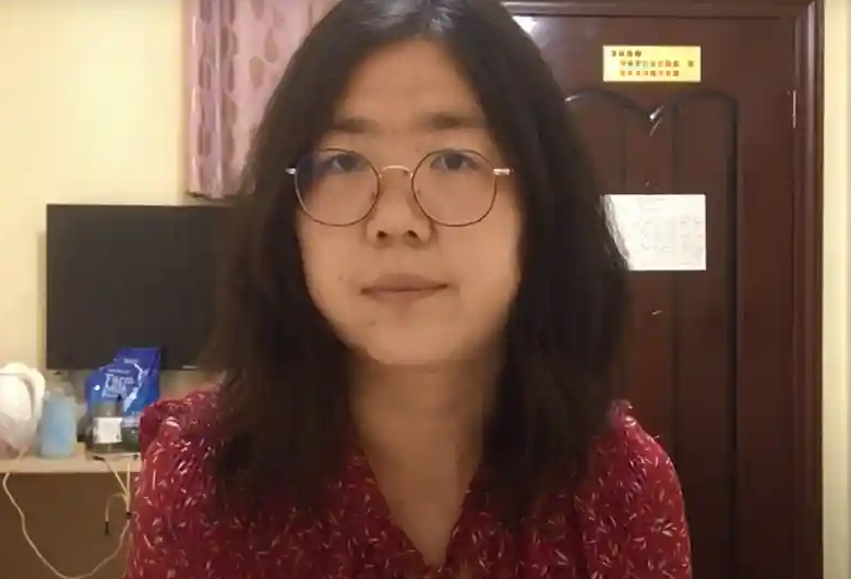 GerrySimpsonHRW's tweet photo. Family of brave #China citizen journalist #ZhangZang, on hunger strike to protest jailing for reporting on #COVID19 outbreak, say she's close to death, spotlighting again how those in power have used pandemic to silence critics https://t.co/NsJNxeSfck @HRW https://t.co/e1zvzAZVma https://t.co/sU9DLhLl92