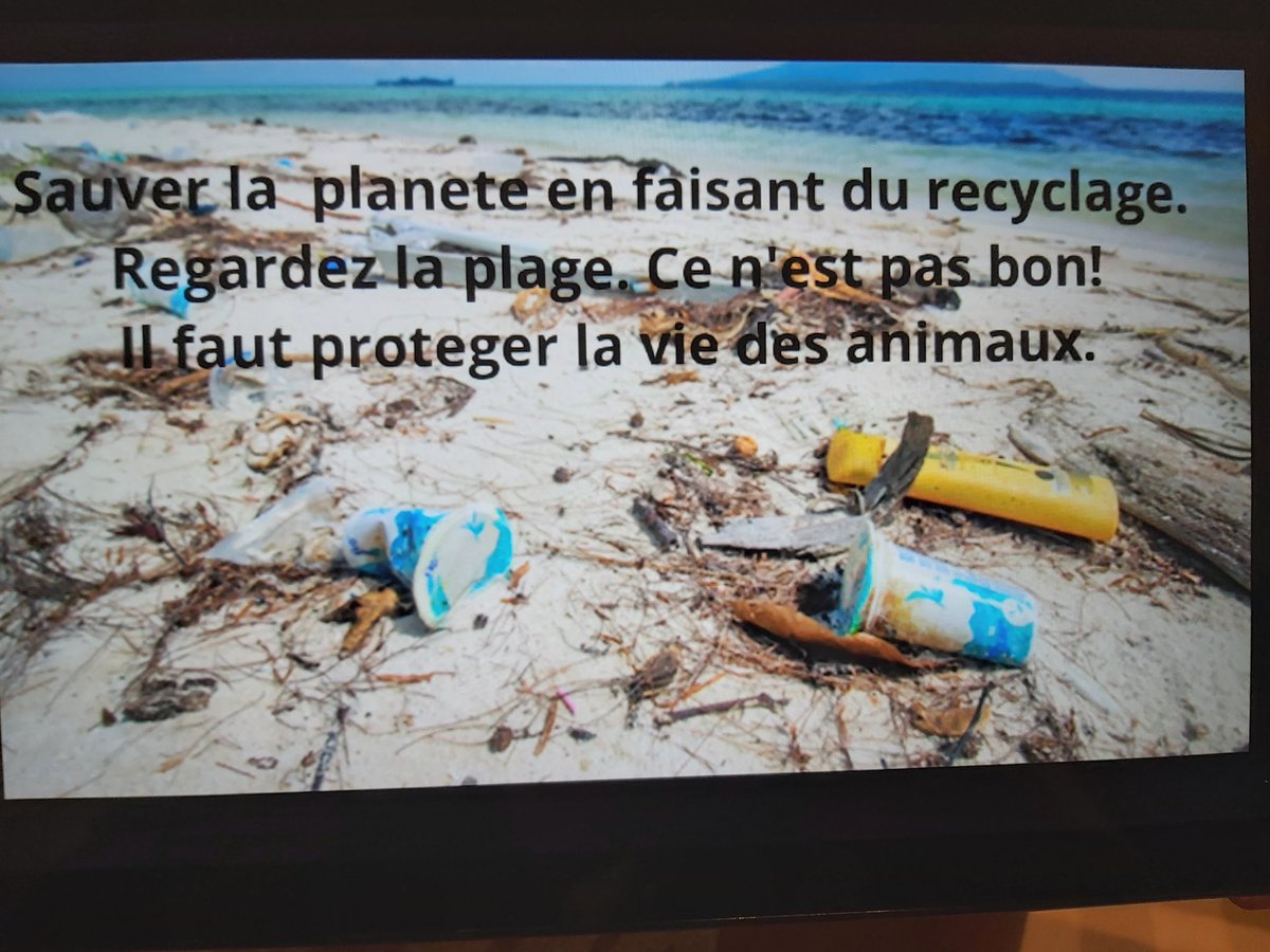 JaneGroveFrench's tweet photo. It’s Youth Empowerment Day at #COP26 and I’m delighted to share some of the work by Active French pupils @HyndlandPS here in Glasgow, who have been discussing what we can all do to play our part. #glasgowloveslanguages #scilt #ClimateAction @Glasgowlangs #primaryfrench https://t.co/JNiws32ge2