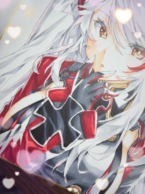 オイゲン色紙塗り〜🖌
進捗上げるより先に大体塗ってしまったw 