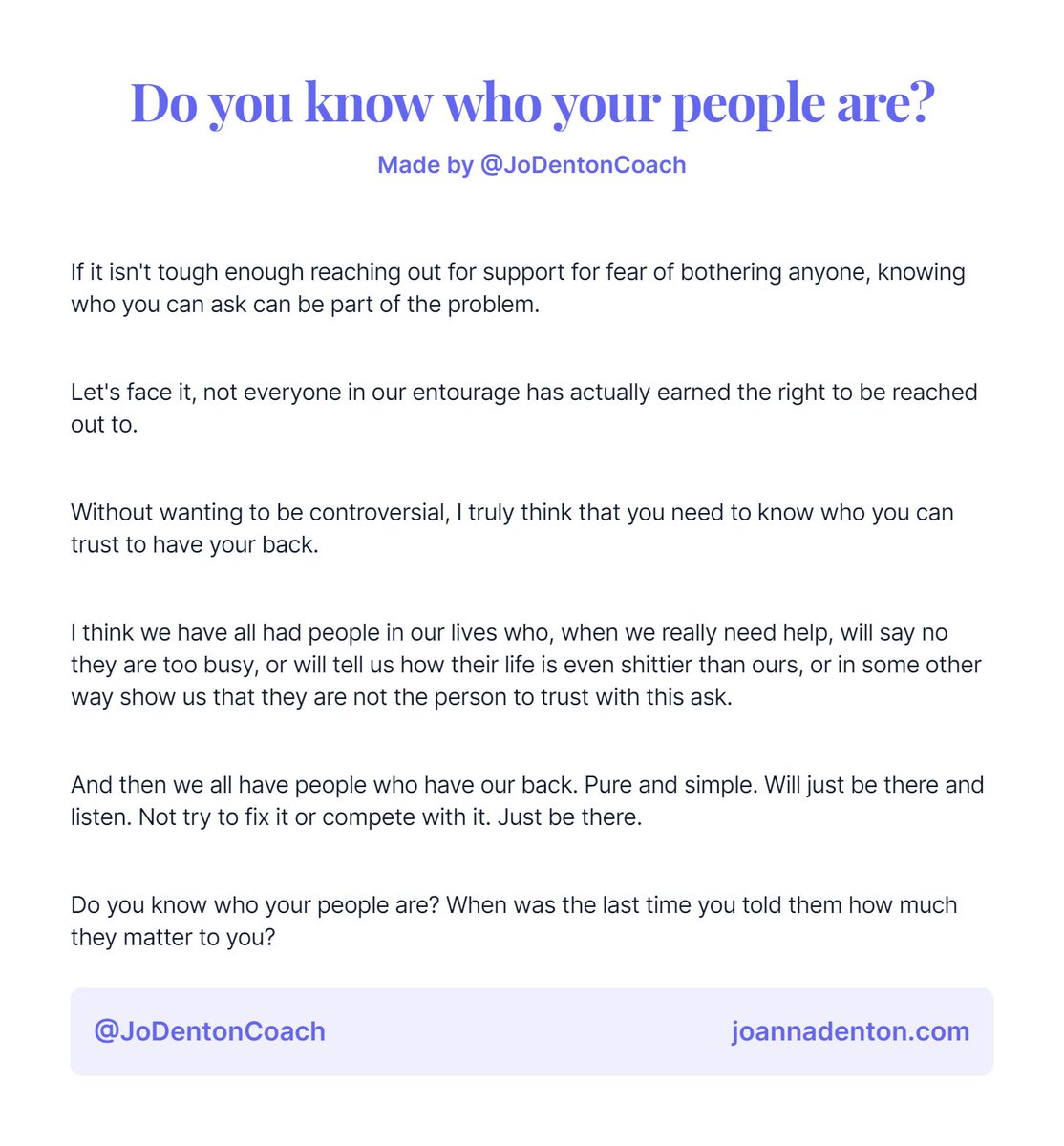 JoDentonCoach's tweet photo. It can be difficult enough to have the courage to reach out - but do you know the people who you can reach out to?  

#flotilla #ship30for30 

https://t.co/8BgKWoPZ4Z https://t.co/rsmIguBMCz