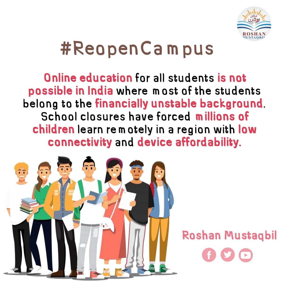 shaikh_usama_92's tweet photo. Online education for all students is not possible in India where most of the students belong to the financially unstable background. School closures have forced millions of children learn remotely in a region with low connectivity and device affordability. #ReOpenCampus https://t.co/dYsPoPf9mC