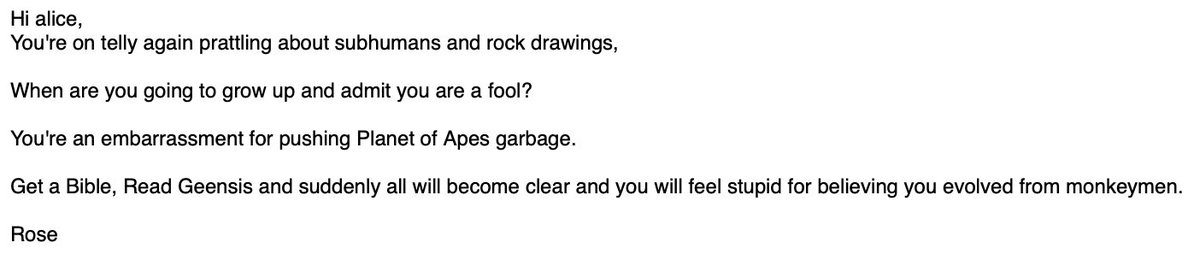 Some more lovely feedback arrived in my inbox this morning.