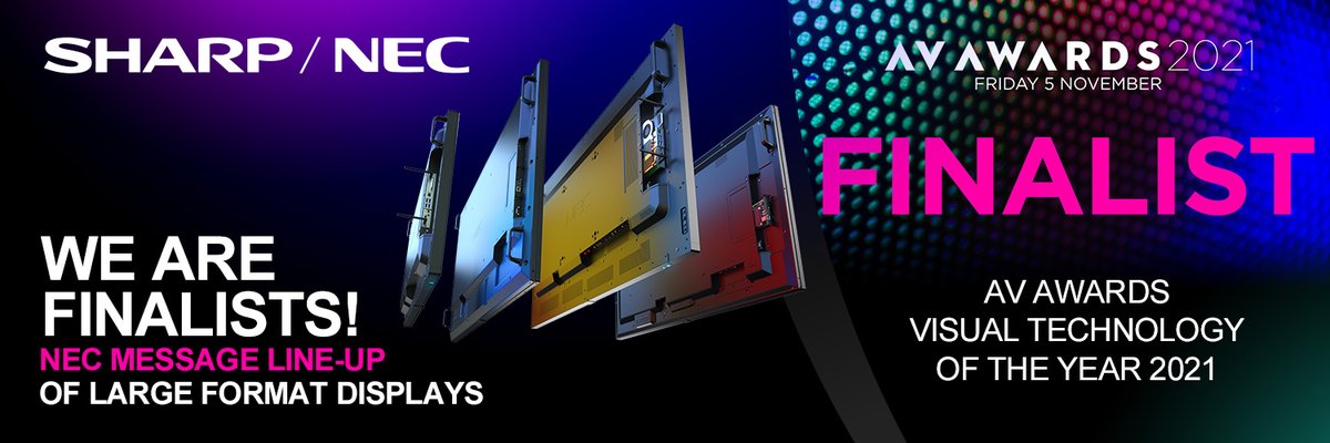 SharpDisplay_UK's tweet photo. TONIGHT'S THE NIGHT!!
Very best of luck to ALL finalists, but more importantly, congrats to the whole industry. Thanks @AVMag for hosting. #AVTweeps #AVAwards @SharpNEC_EU #DigitalSignage #IoT #NECQuality #ProAV https://t.co/JB2UIOAGTK