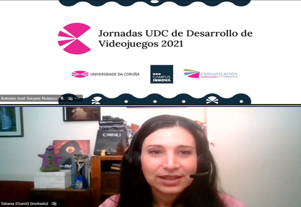 innova_udc's tweet photo. Estamos en las Jornadas @UDC_gal de Desarrollo de #Videojuegos con Tatiana Delgado, co-fundadora y directora creativa en @OutBlueGames ⬇️⬇️

https://t.co/pQp0gNdF4O https://t.co/CDp8BKQ27H
