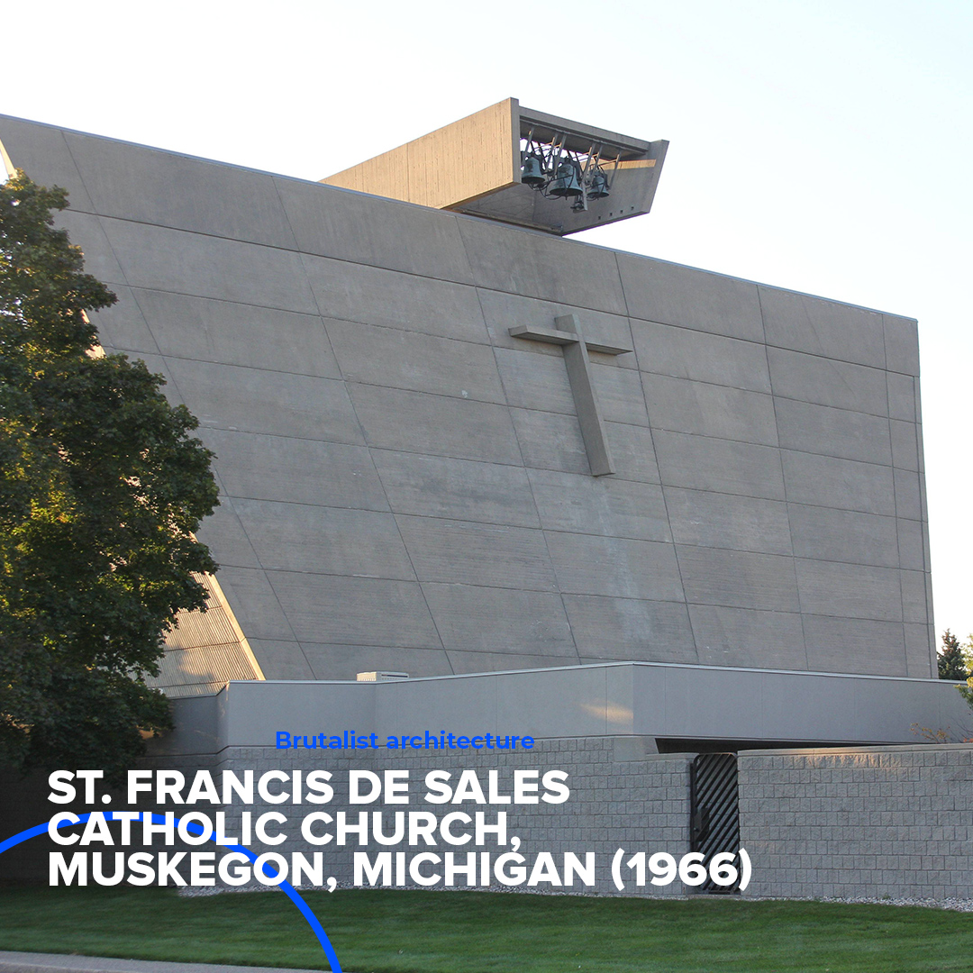 DekkapU's tweet photo. St. Francis de Sales commissioned modernist architect Marcel Breuer to design the structure in 1961; construction on the building began three years later in 1964. https://t.co/ADrG944Pmw