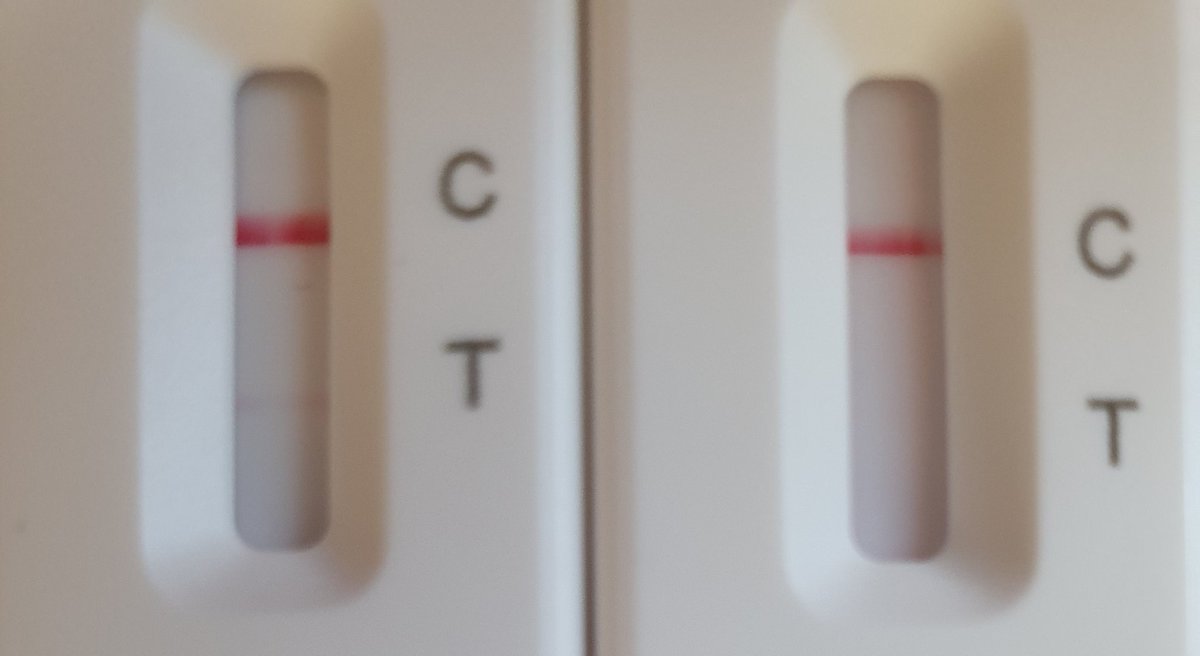 DaintydropsUK's tweet photo. First #LFT was after 30mins (forgot to check) second was at 15 mins. Both nose only tests done on a non compliant 5 year old. Is this #positive? Can they turn positive after an hour? #PCRttestordered. Can't take child to test centre as 30mins away and he's been vomiting. https://t.co/Sc9yIVbIwC