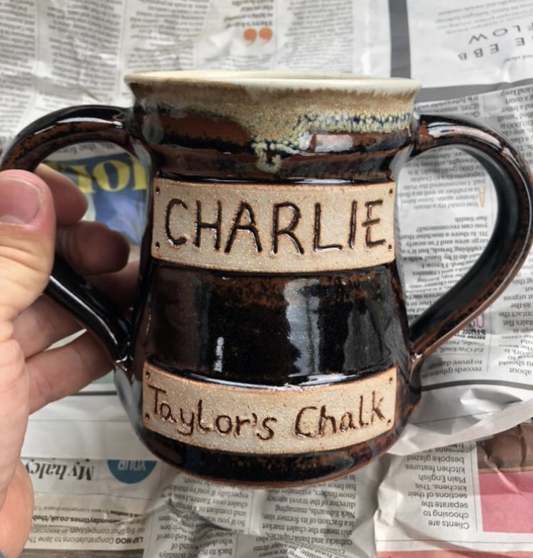 bryn_thompson's tweet photo. @StueyCookie @CiderReviewAdam @Cider_Review My favourite present!! The finest cider vessel going from @EllisPotteryHH! I love it so much we clubbed together as the pub quiz teams for @CharlieTaylor4’s  #Connected anniversary. They are just perfect for drinking a proper cider in! 🍏🍎🍻 https://t.co/T01fUerk4N