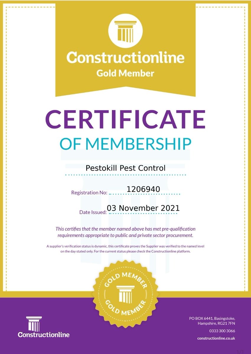 Pestokill (@pestokill_pc) on Twitter photo We're now a <a href="/constructline/">Constructionline</a> Gold members, great news for our clients and our team to achieve this highly coveted gold standard in supply chain management We're now a <a href="/constructline/">Constructionline</a> Gold members, great news for our clients and our team to achieve this highly coveted gold standard in supply chain management