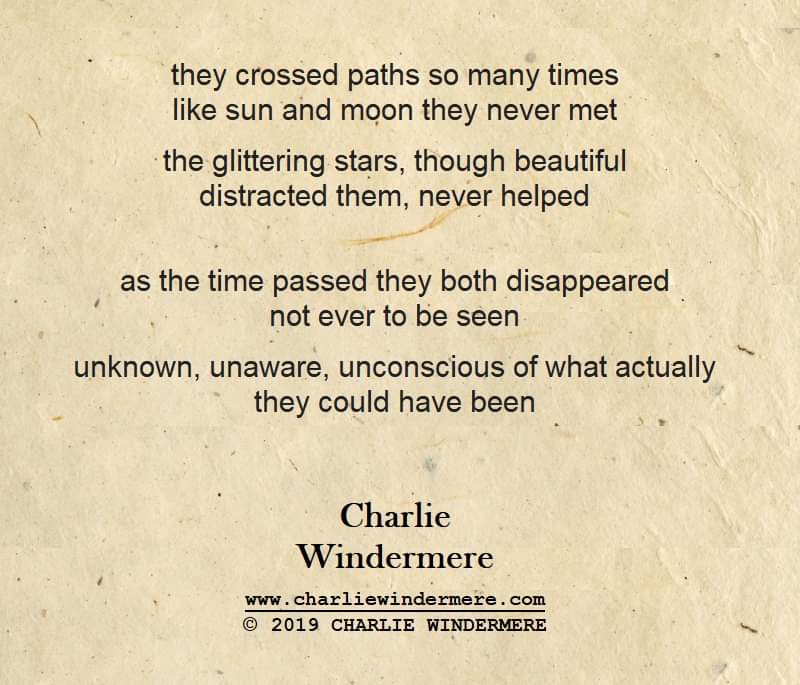 Charliewmere's tweet photo. I wrote this sometime back as an observation on dating apps and the ease of having too many options. 'the glittering stars' is in reference to our tendency of seeking the next best option. 'The mirage', 'the chase', that never lets our existing connection mature to its charm. https://t.co/rfihrEmkvh
