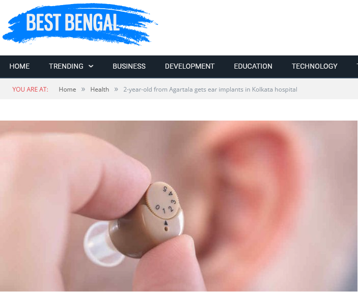 best_bengal's tweet photo. 2-year-old from Agartala gets ear implants in Kolkata hospital
#EarImplants
#Health
#Kolkata
Link: https://t.co/UpQXnbXxi0 https://t.co/EPfPRxczu2