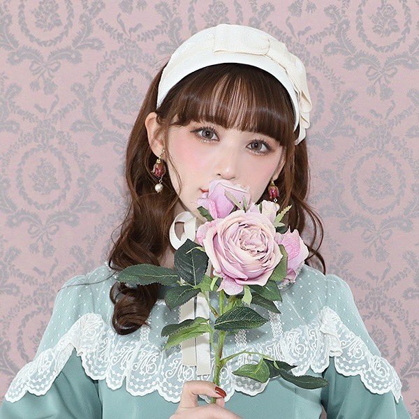 黒】melodybasket 深澤翠 コラボ レースヘッドドレス カチューシャ www