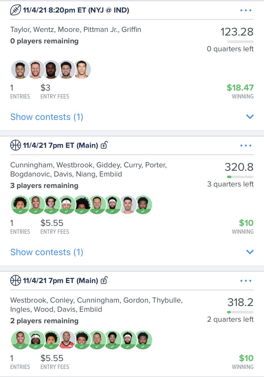 PerfectPicksDFS's tweet image. Often wonder on slates like this... is the guy who takes down the slate playing the backup (to the backup) a 150 maxer throwin dummy lines out an optimizer, or some dude who doesn’t know #NFL throwing random players in a single bullet??? Or maybe Option 3: the 🐐 of #DFS 🤔...
