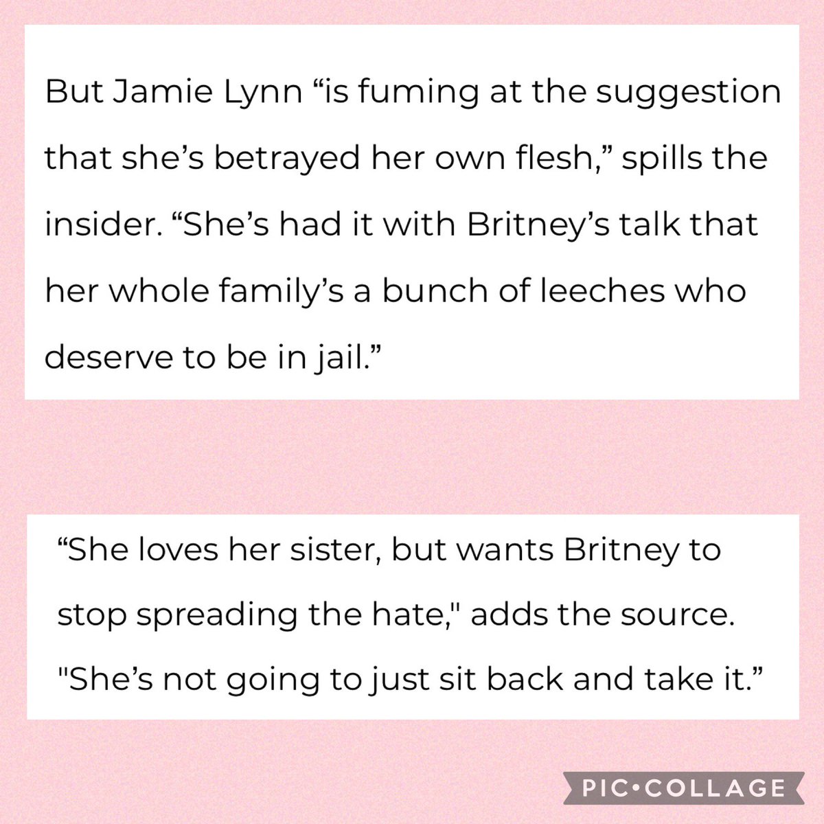 shadysanctuary's tweet photo. BREAKING: Jamie Lynn Spears proves yet again that she’s self-centered and unbelievably annoying 

#FreeBritney #JusticeForBritney https://t.co/gelBBJ0Svp