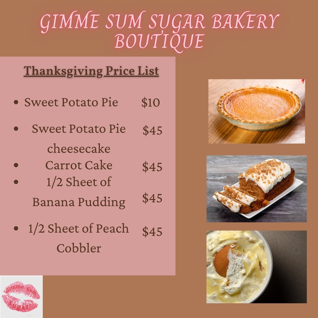 crystalwms527's tweet photo. All orders must be placed no later than  Saturday November 13, 2021 with a 50% deposit cash or cashapp. $GimmeSumSugar Balance is due when delivered. Delivery Monday November 22,2021. Place all https://t.co/YWgjnsM9uZ guarantee delivery. https://t.co/7Yj9WaZDoe