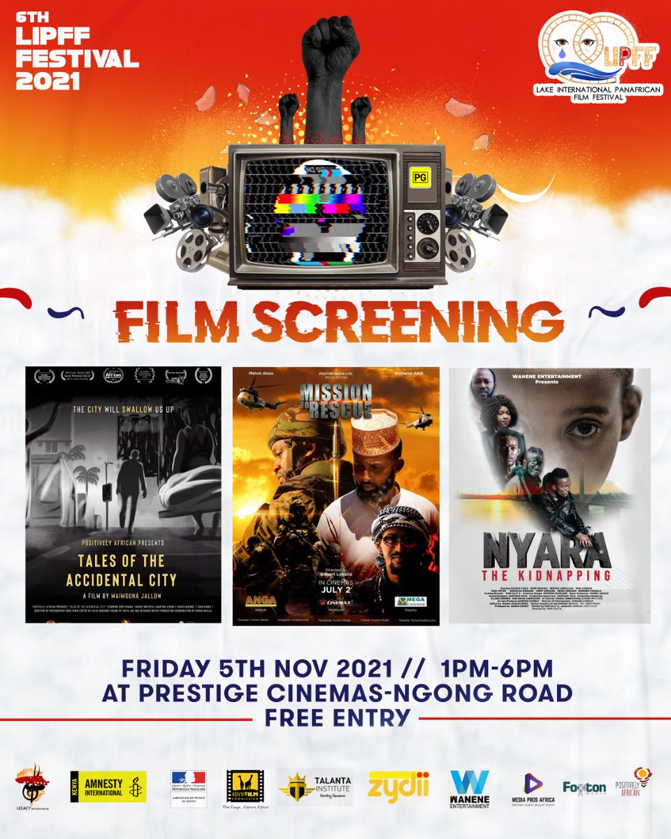If you haven't watched Mission To Rescue movie, it's To be screened today from 1p.m at Prestige Cinema Ngong Road during the 6th LIPFF Festival 2021. 

The cast and crew members will be present and entry is free!! Kosa uchekwe. 

#FoxtonMedia | #MissionToRescue